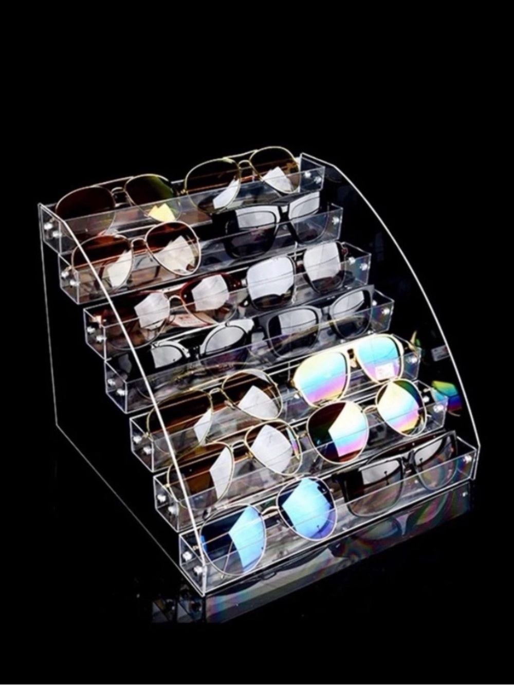 New 7 Layer Acrylic Sunglass / Eye Glass / Nail Polish Display Organizing Tower